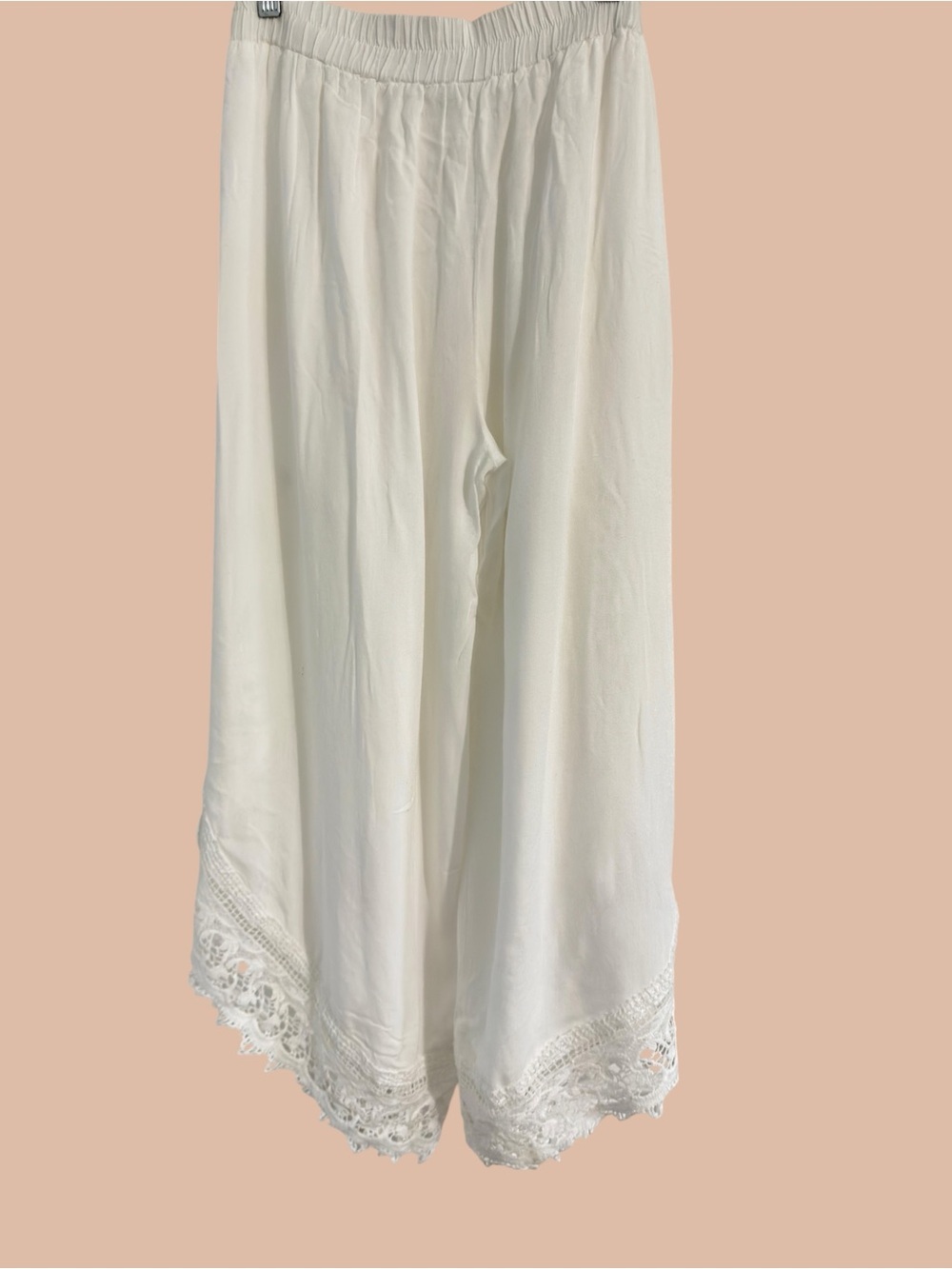 Goa Beachwear by Japana with Lace Open Side Harem Beach Pants White S - Picture 4 of 10